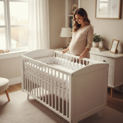 Tresse de lit blanche chambre bébé